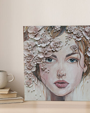 Kobieta w kwiatach - Obraz strukturalny - 40 , Pracownia Kameleon