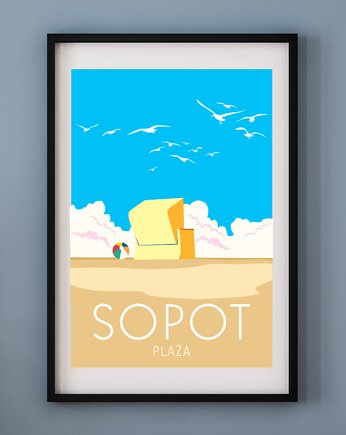 Plakat SOPOT PLAŻA, A. W. WIĘCKIEWICZ