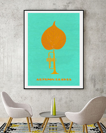 Autumn Leaves - Jazz - plakat fine art 50x70 cm, minimalmill