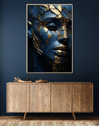 Złota muza - Plakat - Druk - Fotografia, Abstrakcja, Surrealizm, Loft #10, Black Sapphire Art