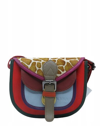 Torebka damska listonoszka skórzana regulowany pasek kolorowa OLIVKA, Olivka Warsaw