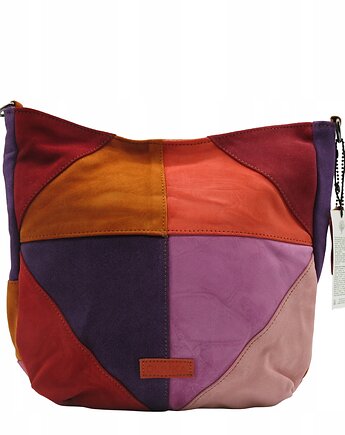 Torebka damska pojemna zamszowa na ramię kolorowa oryginalna OLIVKA, Olivka Warsaw