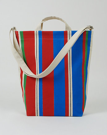 Ekologiczna torba na zakupy w kolorowe pasy, TOTEB handcraft
