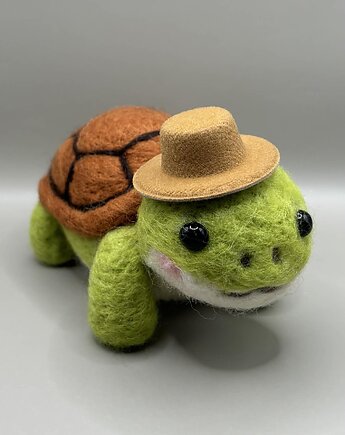 Figurka filcowana: żółw w kapeluszu, Filcogonki
