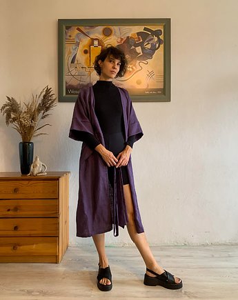 Kimono MIRA long / śliwka, BAMBA Concept