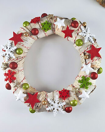 Świąteczny wianek z kory brzozy, U.to ceramika