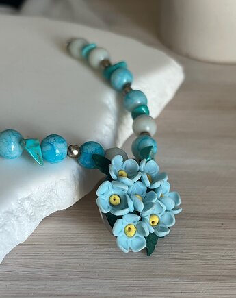 Bransoletka handmade Niezapominajka, MariaPolymer