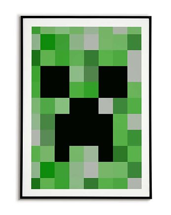 Plakat Obrazek Minecraft - Dla gracza - CREEPER, Bajkowe Obrazki