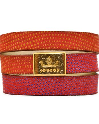 Bogota Triple Wrap Pink-Orange Bracelet, Joccos Design