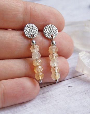 Kolczyki cytryn - obfitość - drobne, kaktusia