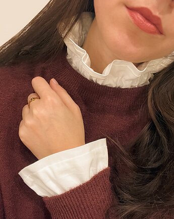 Eleganckie mankiety + kołnierzyk, bawełna, Chyba Śnisz