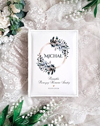 Komunijny album CIEMNA ZIELEŃ personalizowany, prezent na Komunie, LOO LOO DREAM