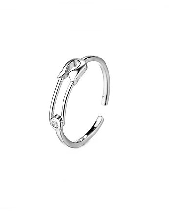 Srebrny pierścionek agrafka, Czaki Bransoletki