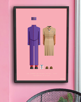Grand Budapest Hotel - plakat fine art, minimalmill