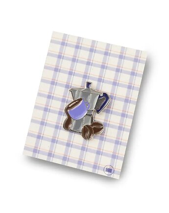 Kawa kawiarka Pin ręcznie malowany Kabak, KABAK