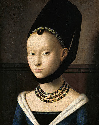 Tapeta  - Petrus Christus - Portret młodej dziewczyny, OKAZJE - Prezent na Ślub