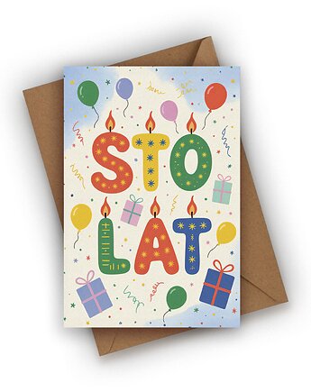 Kartka urodzinowa dla dziecka- Sto lat!, Czarna Owca Karteczki