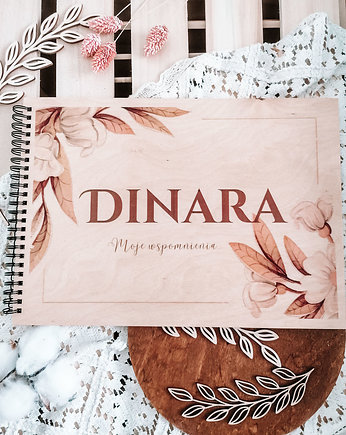 BOHO LEAF pamiątka chrztu  album prezent dla dziewczynki chrzest roczek, LOO LOO DREAM