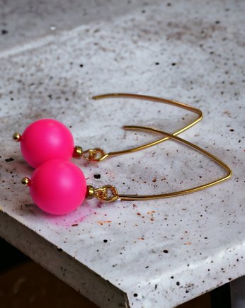 Swarovski neon pearls : neon pink, kaktusia