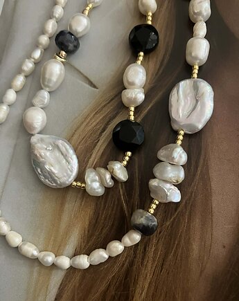 Naszyjnik LEA Perły Naturalne Słodkowodne i Turmalin, STUDIO AURA