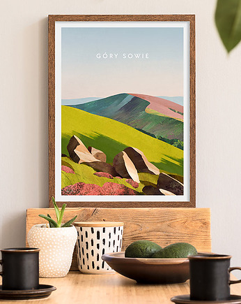 Malownicze Góry Sowie - plakat fine art, minimalmill