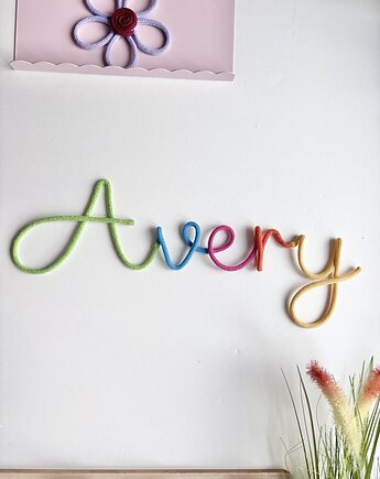 Wielokolorowy napis imienny dla dziecka 4-6 liter, Ren Art gifts