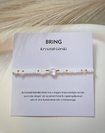 Bransoletka z kamieni naturalnych kryształ górski, Bring Biżuteria