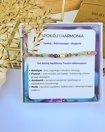 Bransoletka z kamieni, amulet SPOKOJU, KaroBijouLine