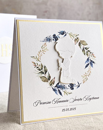 Kartka na komunię z ozdobną kopertą, 84, Anna Art and Crafts