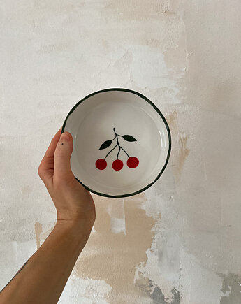 Miseczka porcelanowa z wisienką z zielonym rantem, Soul Label