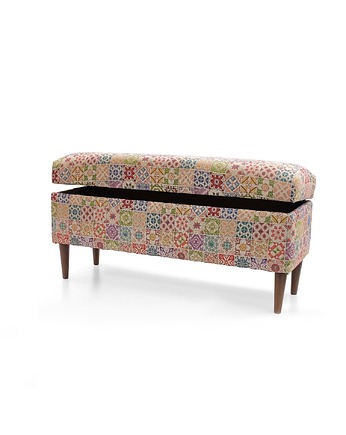 Pufa ławka ze schowkiem  kufer MAXI  squares, Bench Decor