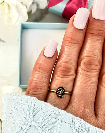 Pierścionek black and white, Frant Art Jewellery