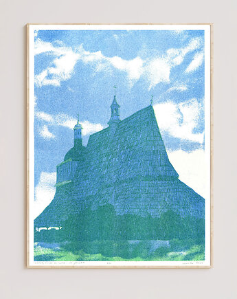 Plakat RISO Sękowa w chmurach, Weronika Reroń