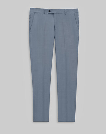 Spodnie do zestawu Olmedo błękit slim fit, BORGIO