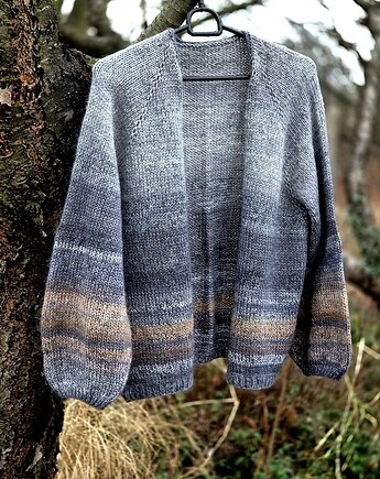 Balloon sweater grey, agat handmade