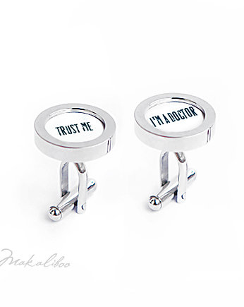 Jestem Lekarzem - spinki do mankietów + pudełko, Makaliboo