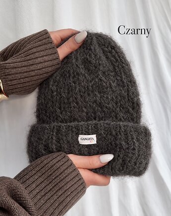 Puszysta czapka Cloud wełna merino alpaka *czarny*, GANGSTA KNIT