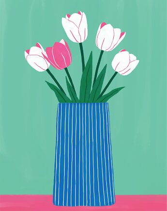 Ilustracja Tulipany, Magdalena Lesiak