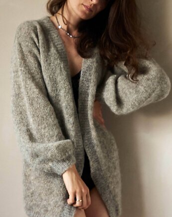 Kardigan GOLDY  alpaka i jedwab, Knit Couture