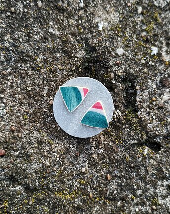 Kolczyki ceramiczne Włocławek, biżuteria z talerzy