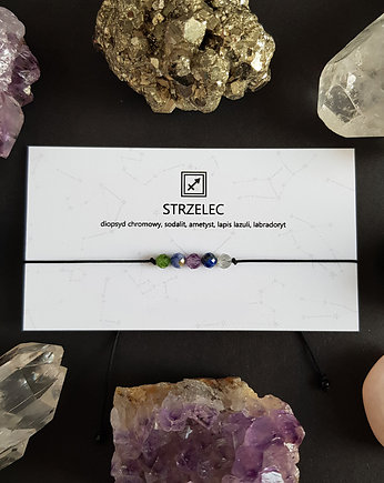 Zodiac STRZELEC bransoletka z kamieni, Magneska