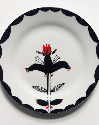 Fleur rouge, arent plates
