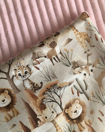WYJĄTKOWY koc _ zwierzątka safari _ 75x100 cm, MOJAMAJA