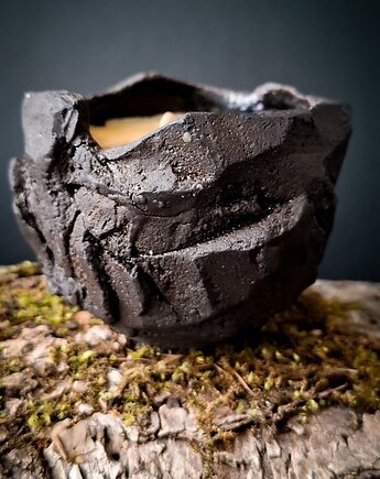 Świeca z wosku pszczelego w ceramicznej czarce KURINUKI, Pracownia Unikatu