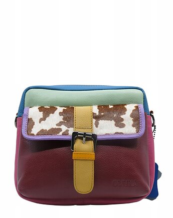 Torebka listonoszka unikatowa skórzana skóra naturalna pojemna OLIVKA, Olivka Warsaw