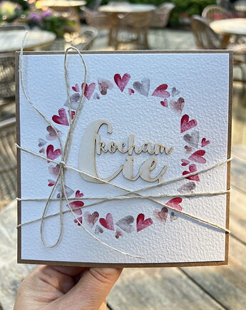 Wyjątkowa ręcznie robiona kartka prezent na walentynki, walentynkowa - walent, sorte