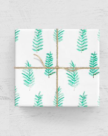 papier do pakowania - świerkowa gałązka 233w, Wrap and Pack