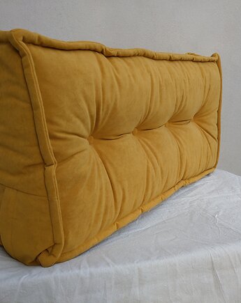 Zagłówek Materac francuski futon Poducha Pikowana kolor Musztarda, nisza