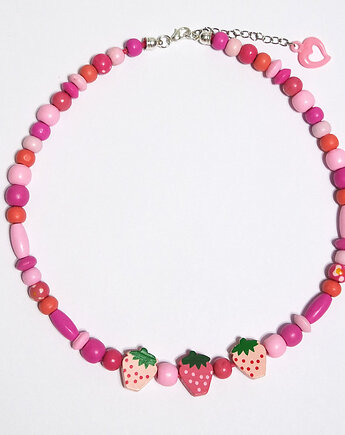 Korale - Truskawki - drewniane, krótkie, yenoo