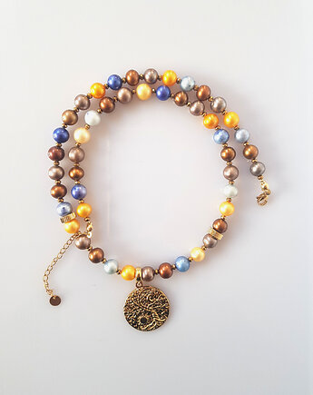 Naszyjnik z kolorowymi perłami, Mitsu